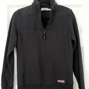 New! Women’s Vineyard Vines Shep 1/4 Zip Sweatshirt, Size XS, Black